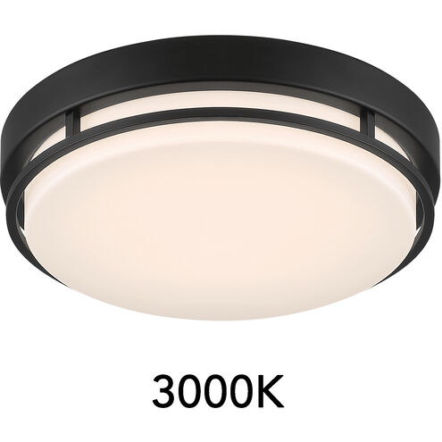 EnviroLite LED 10 inch Matte Black Flush Mount Ceiling Light